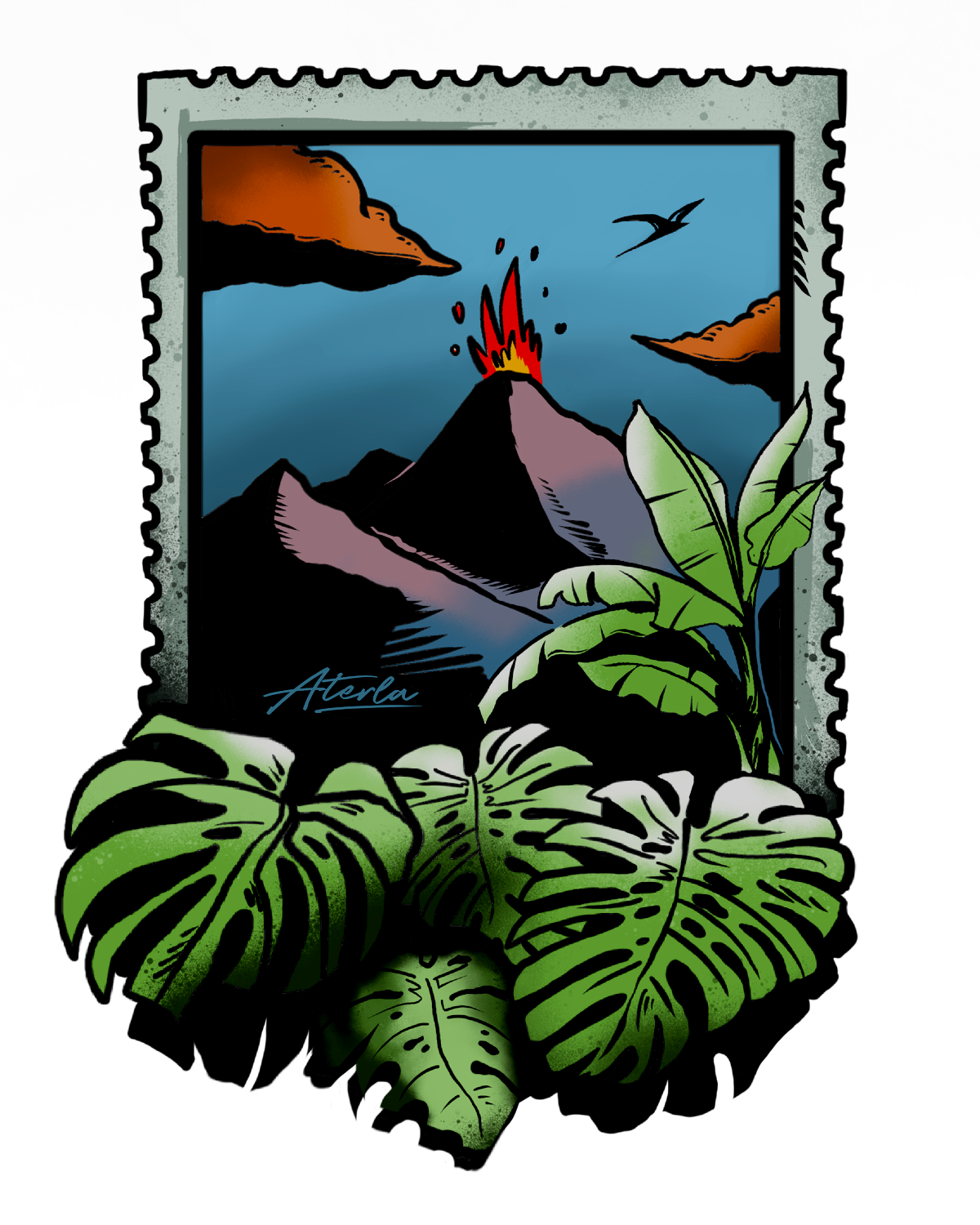 MONSTRERA ISLAND Original Green Women