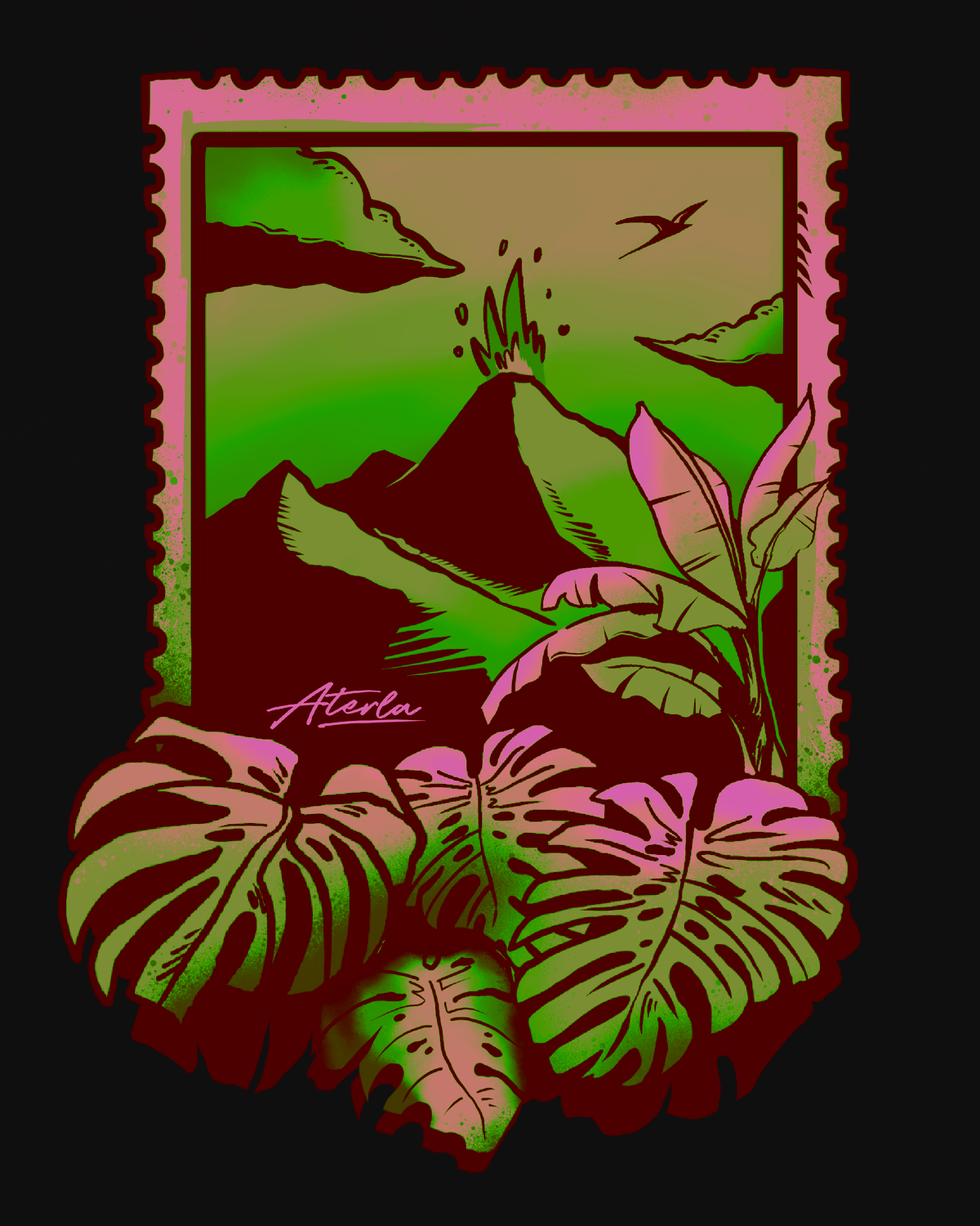 MONSTRERA ISLAND Original Pink